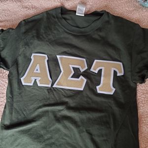 Alpha Sigma Tau lettered shirt